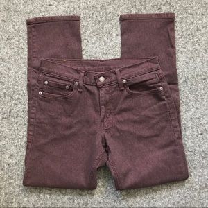 Levi’s Men’s Maroon 511 Skinny Jeans Size 30/30